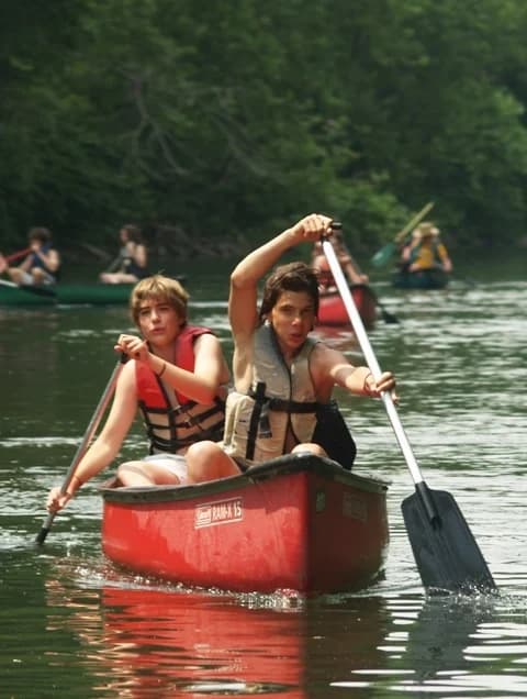 Campers and counselors sharing a summer camp experience